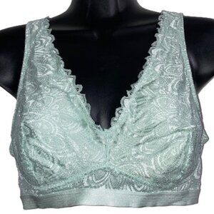 SERRA Lace Bralette Bra Soft Mint Lightly Lined Womens Large